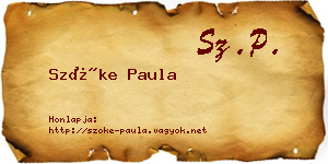 Szőke Paula névjegykártya